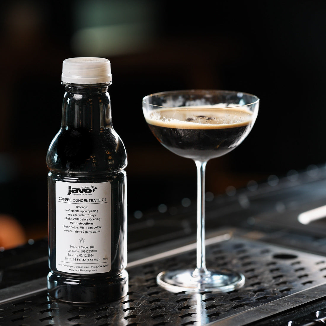 Top Hat Single Origin Cold Brew Coffee Concentrate & Espresso Martini Batching Mix - 16oz Bottle