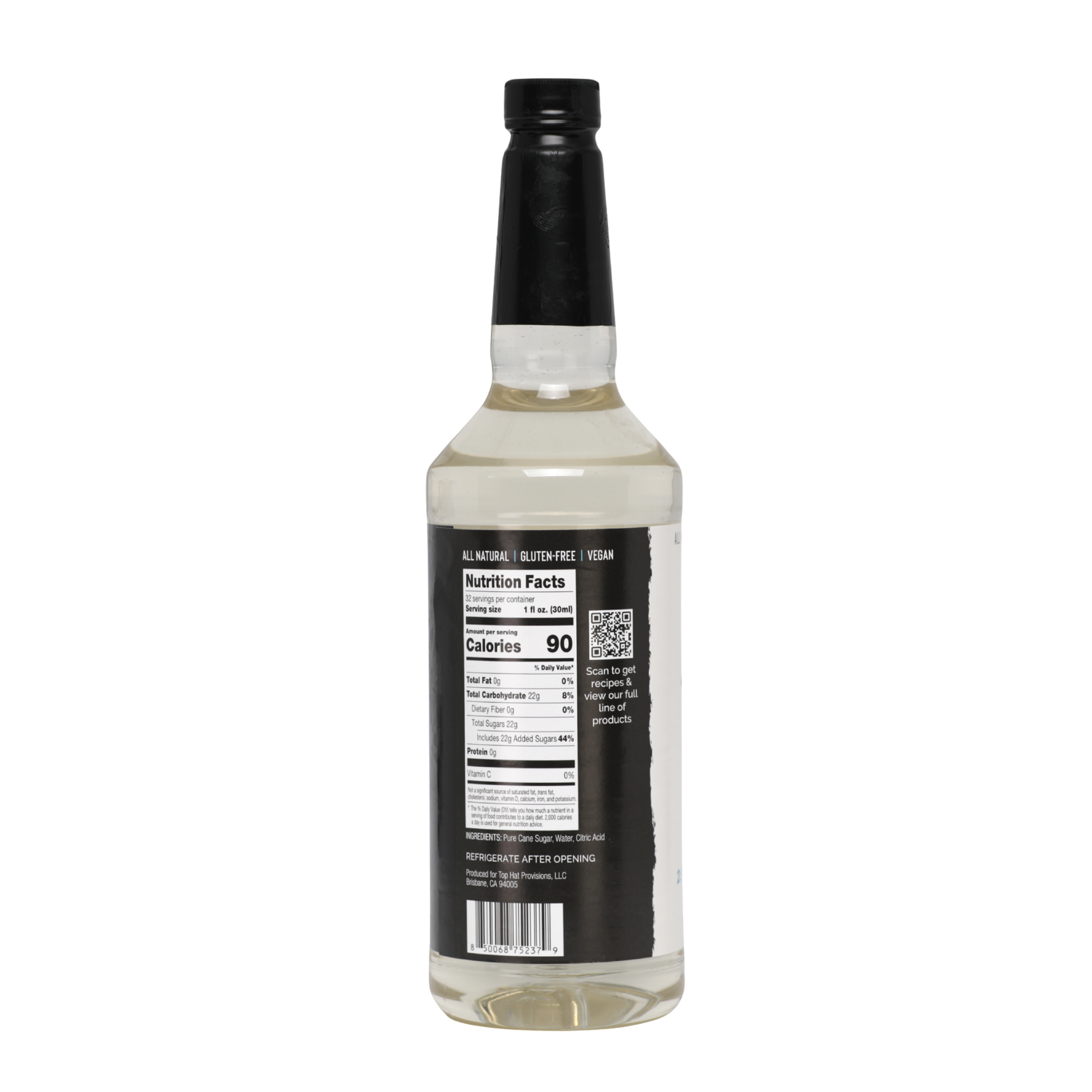Top Hat Simple Syrup - 100% Cane Sugar 2:1