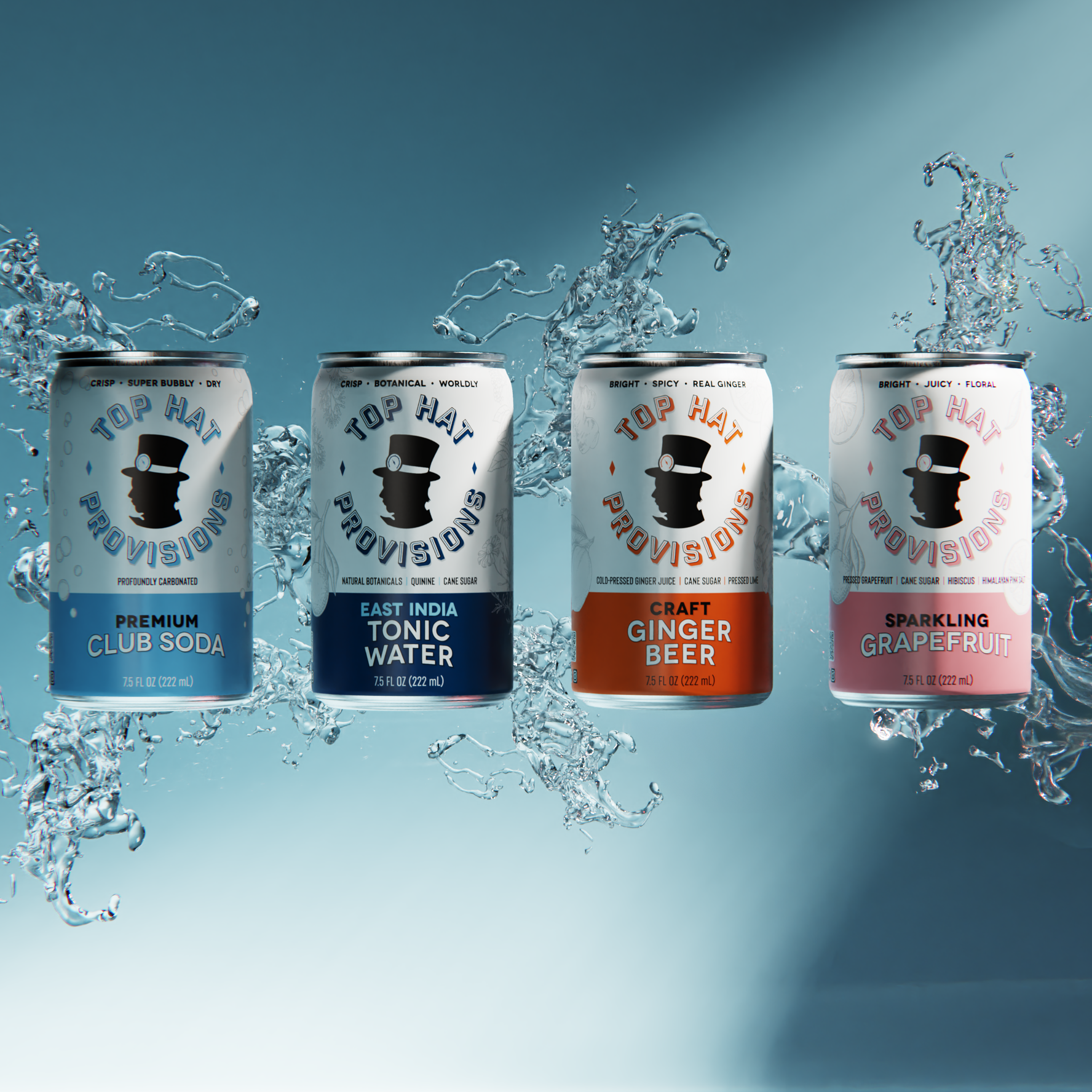 Top Hat Premium Natural Soda Mixer Variety Pack