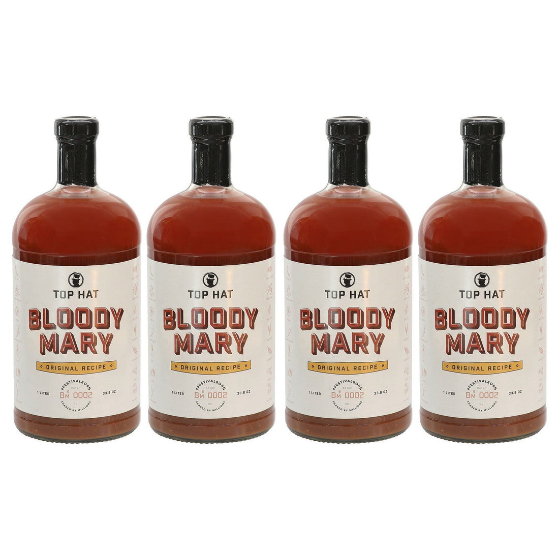 Top Hat Original Bloody Mary & Michelada Mix - 1 Liter Glass Bottle