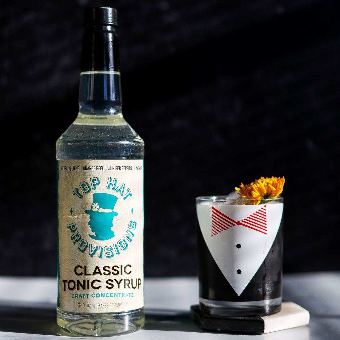 Classic tonic G&T tuxedo glass, square crop