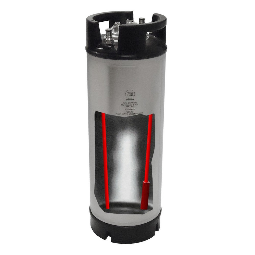 5 Gallon Carbonating + Nitrogenating Cornelius Keg NEW - Motorless Rubber Top