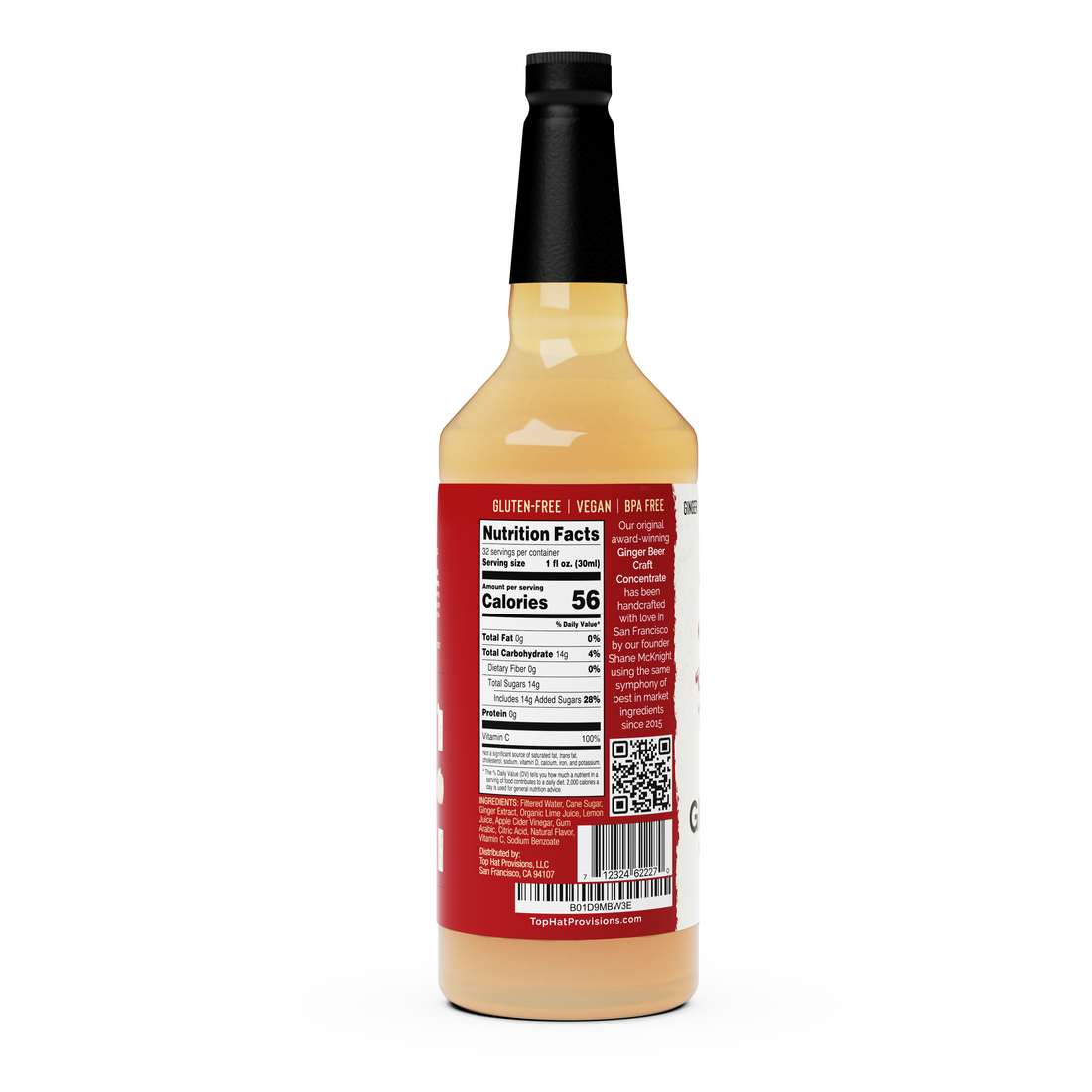 Top Hat Original Ginger Beer Syrup & Batching Concentrate