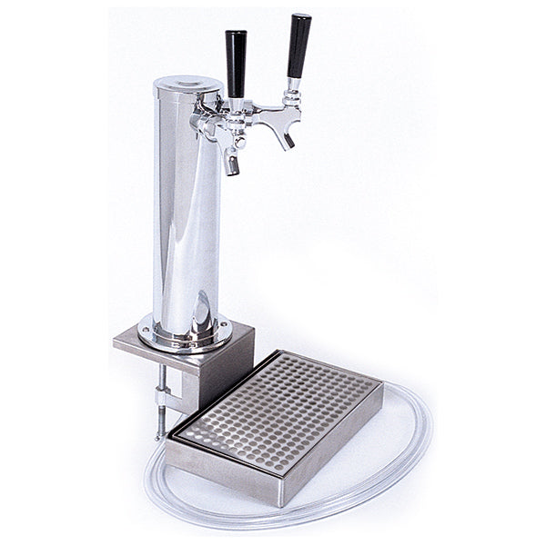 MicroMatic clamp-on 2-tap mobile draft cocktail tower, stock image