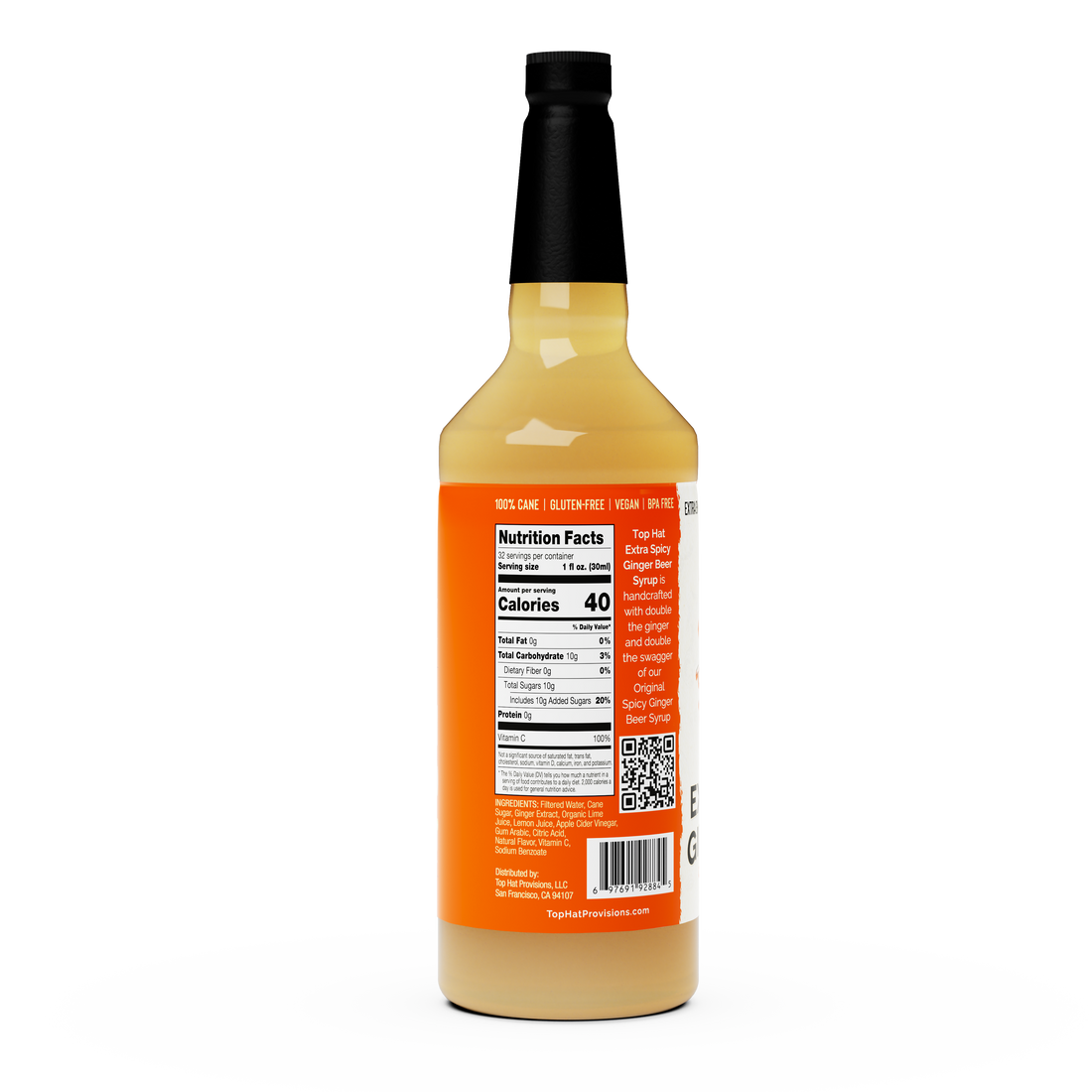 Top Hat Extra Spicy Ginger Beer Syrup & Batching Concentrate