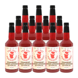 Top Hat Strawberry Ginger Lemonade Concentrate & Batching Mix - 12x32oz Case