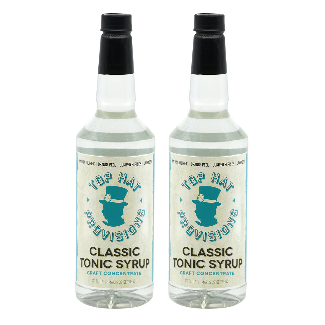 Top Hat Classic Tonic Water Syrup & 5x Quinine Concentrate - 12 pack of 32oz bottles