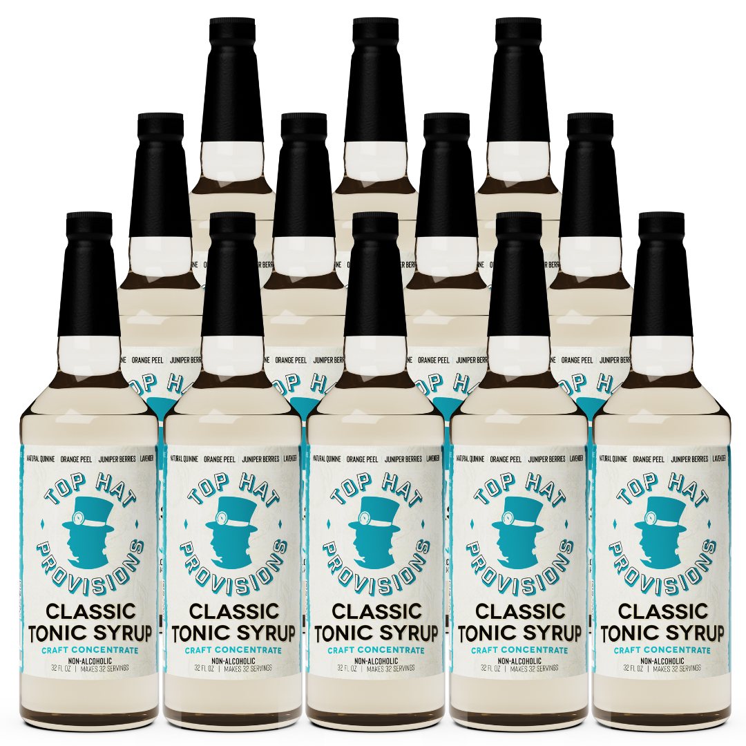 Top Hat Classic Tonic Water Syrup & 5x Quinine Concentrate - 12 pack of 32oz bottles