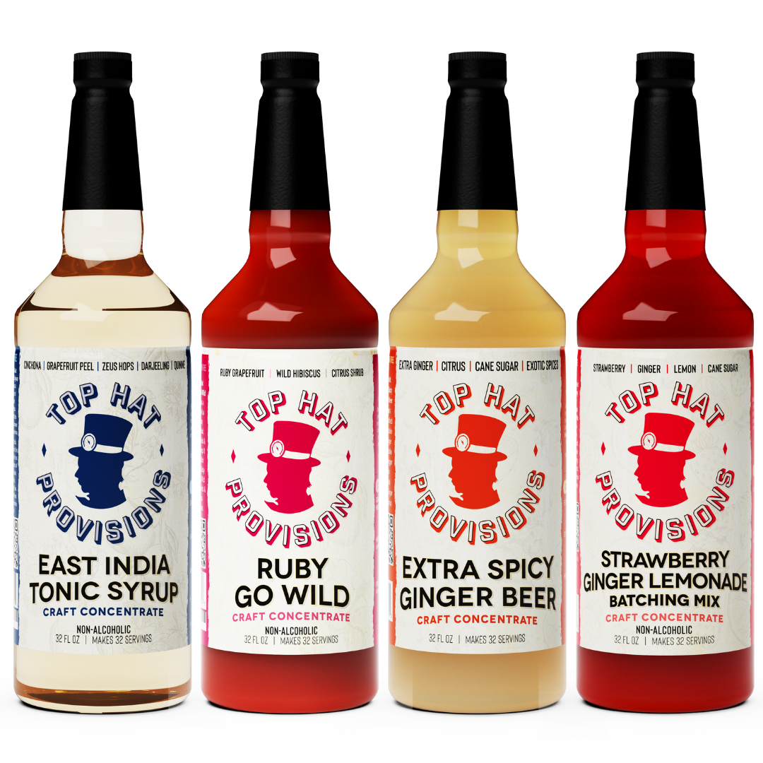Top Hat Soda Streamer Dream Soda Syrup Combo Kit - 4 pack 32oz bottles