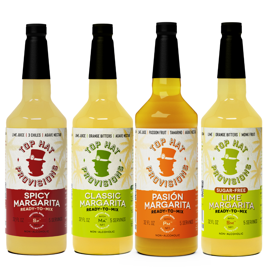 Top Hat Margarita Combo Kit - 4 Pack of 32oz Bottles