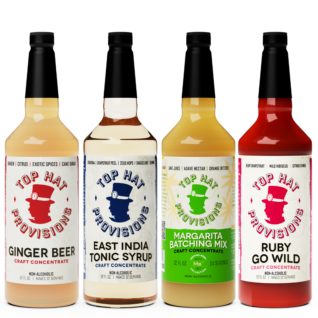 Top Hat Home Bar Mixology Combo Kit - 4 Pack of 32oz Bottles
