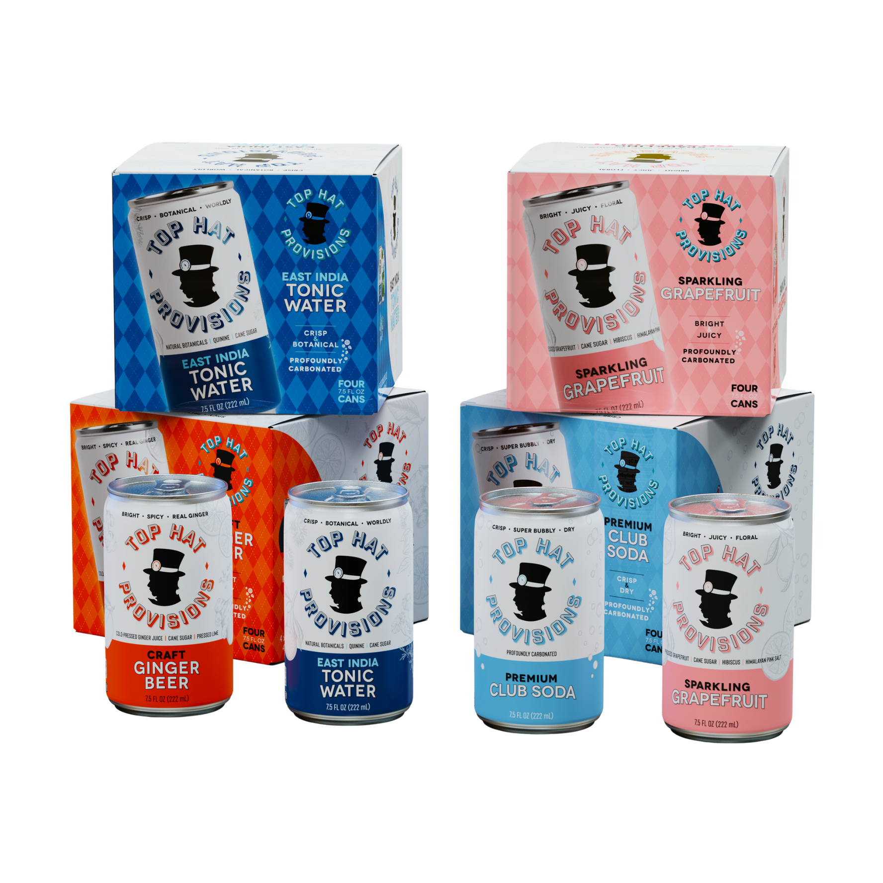 Top Hat Premium Natural Soda Mixer Variety Pack