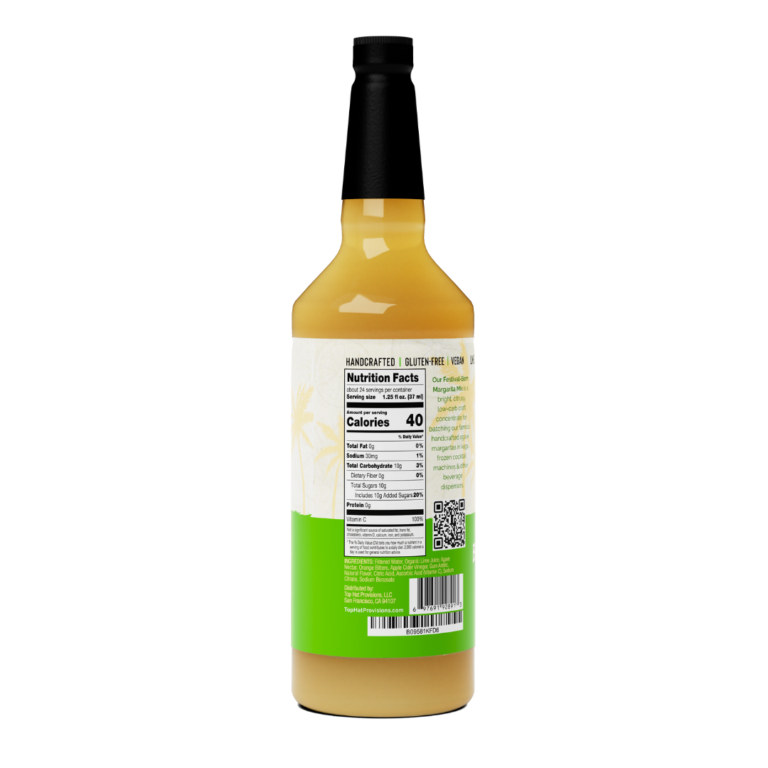 Top Hat Agave Margarita Batching Concentrate - 12x32oz Case