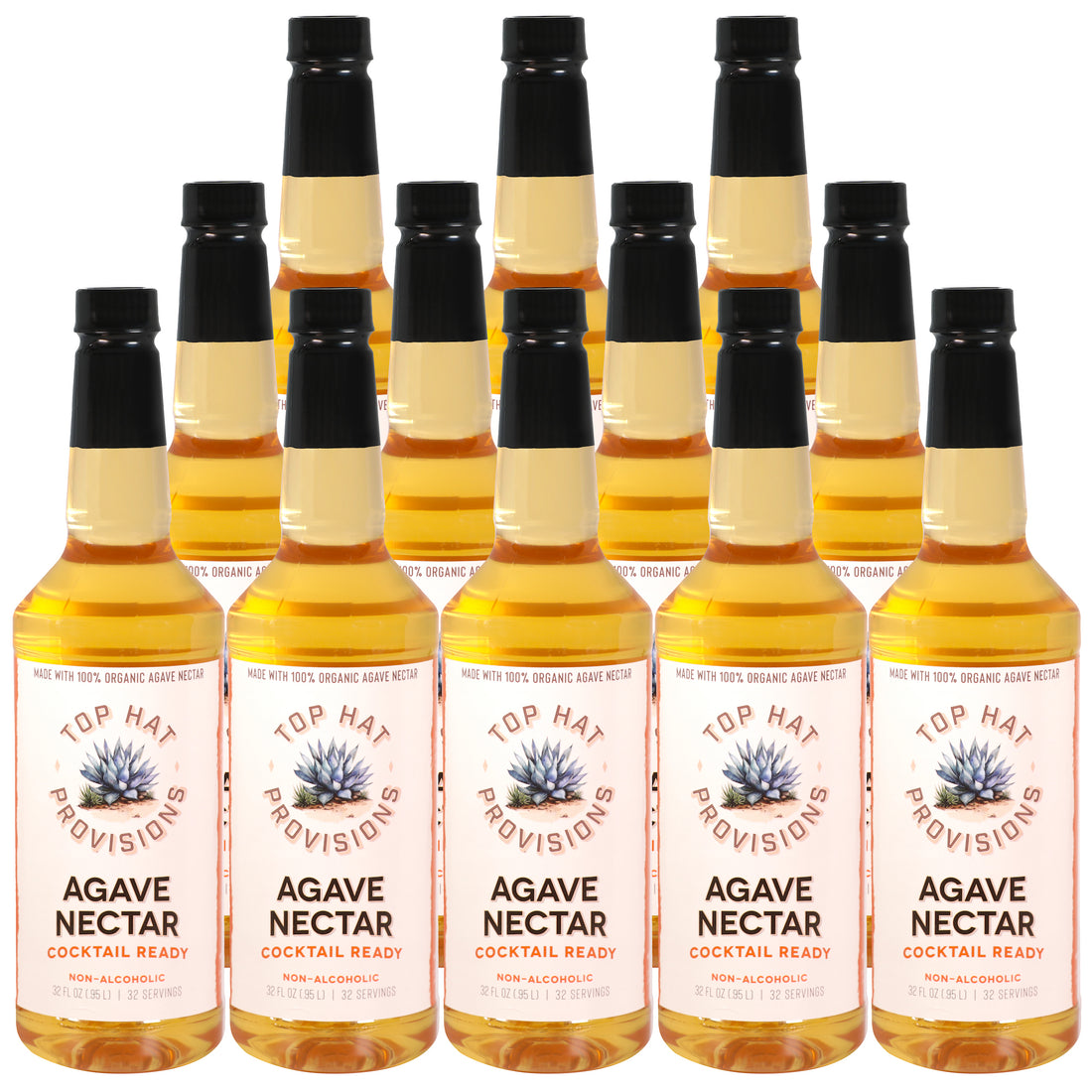 Top Hat Agave Nectar - Cocktail Ready Agave Syrup - 12x32oz case
