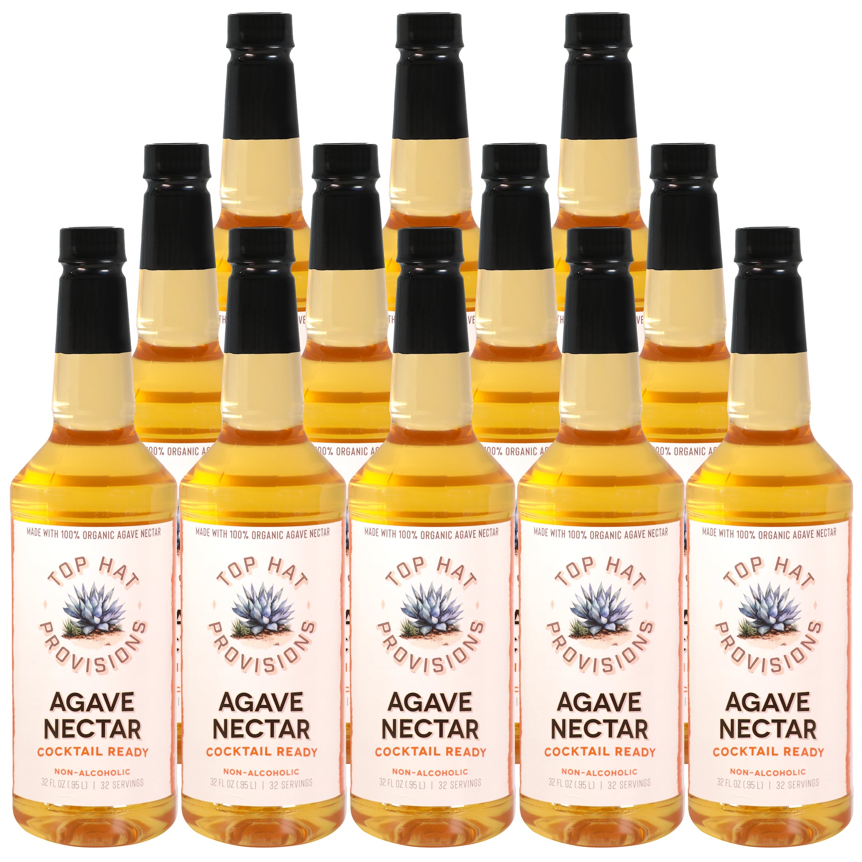 Top Hat Agave Nectar - Cocktail Ready Agave Syrup - 12x32oz case