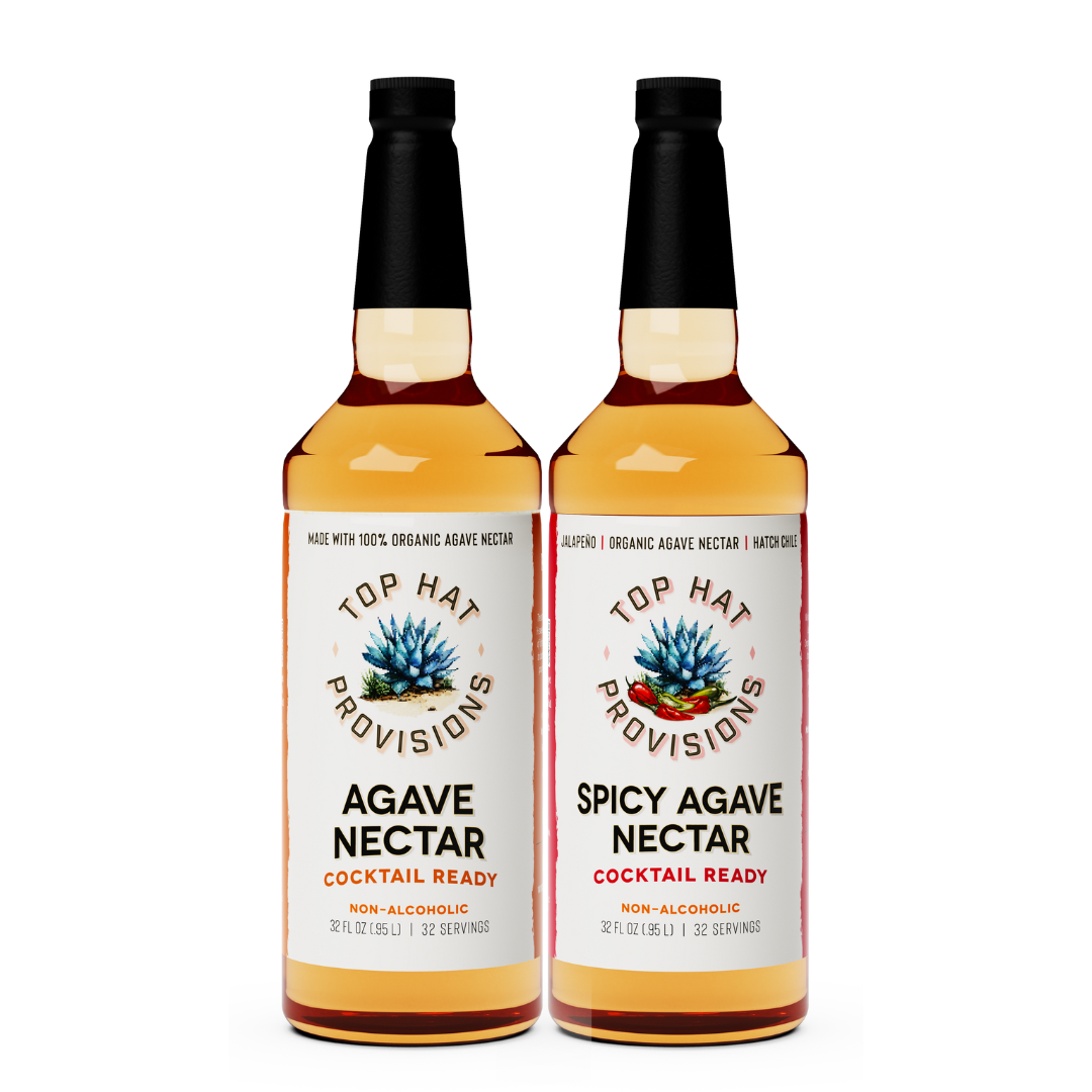 Top Hat Agave Nectar & Spicy Agave Nectar Combo Kit - 2 pack of 32oz bottles