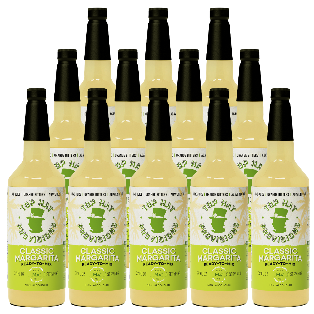 Top Hat Classic Agave Lime Margarita Mix - Ready to Mix - 12x32oz Case