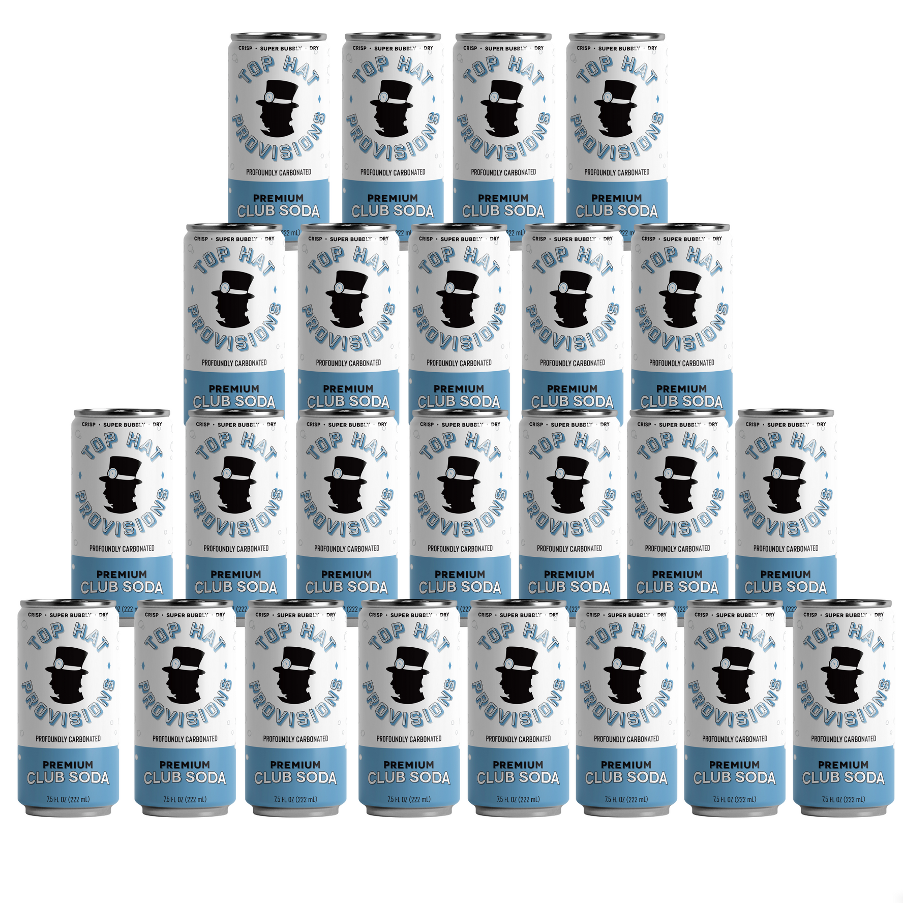 Top Hat Premium Club Soda - 24x7.5oz Case - B2B