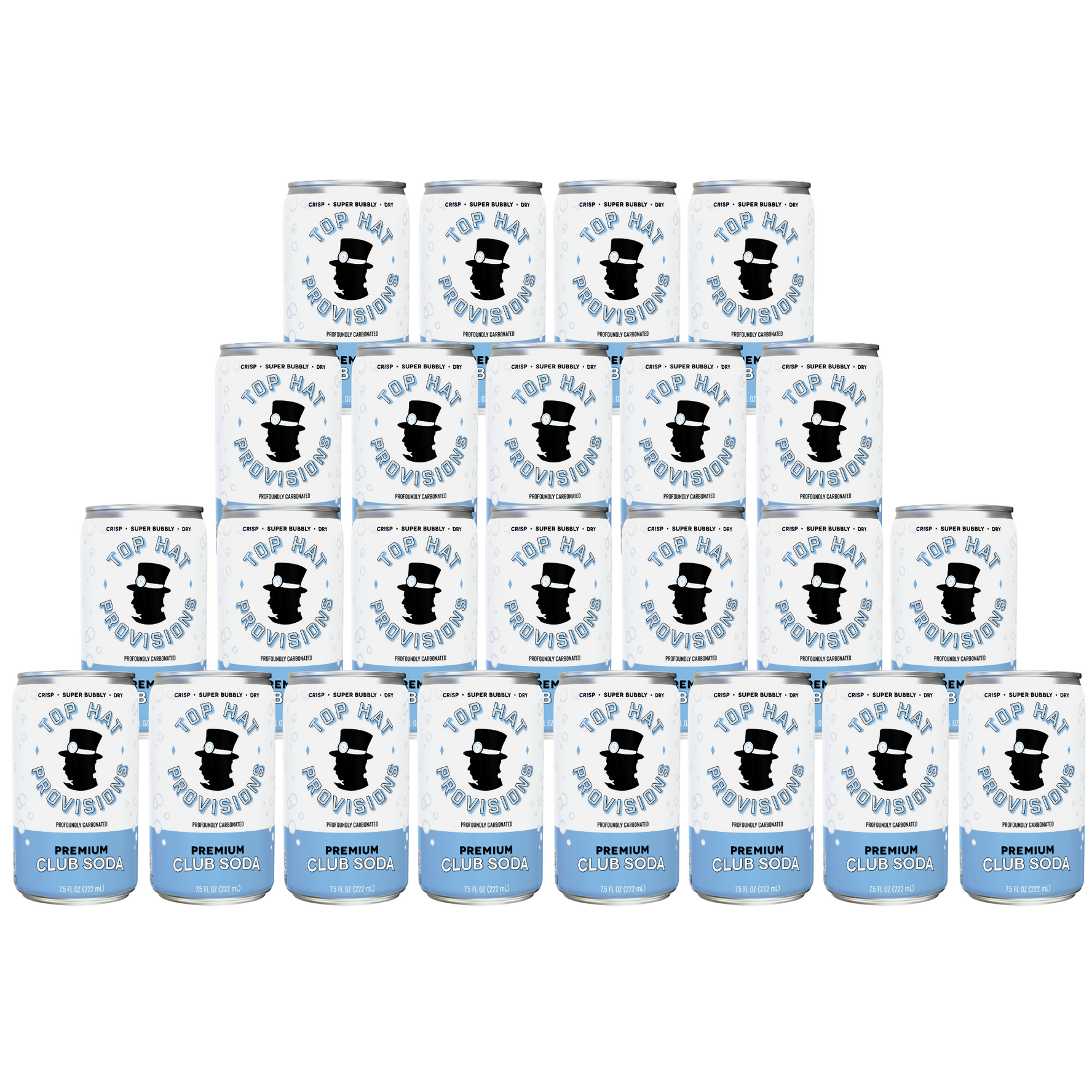Top Hat Premium Club Soda - 24x7.5oz Case - B2B