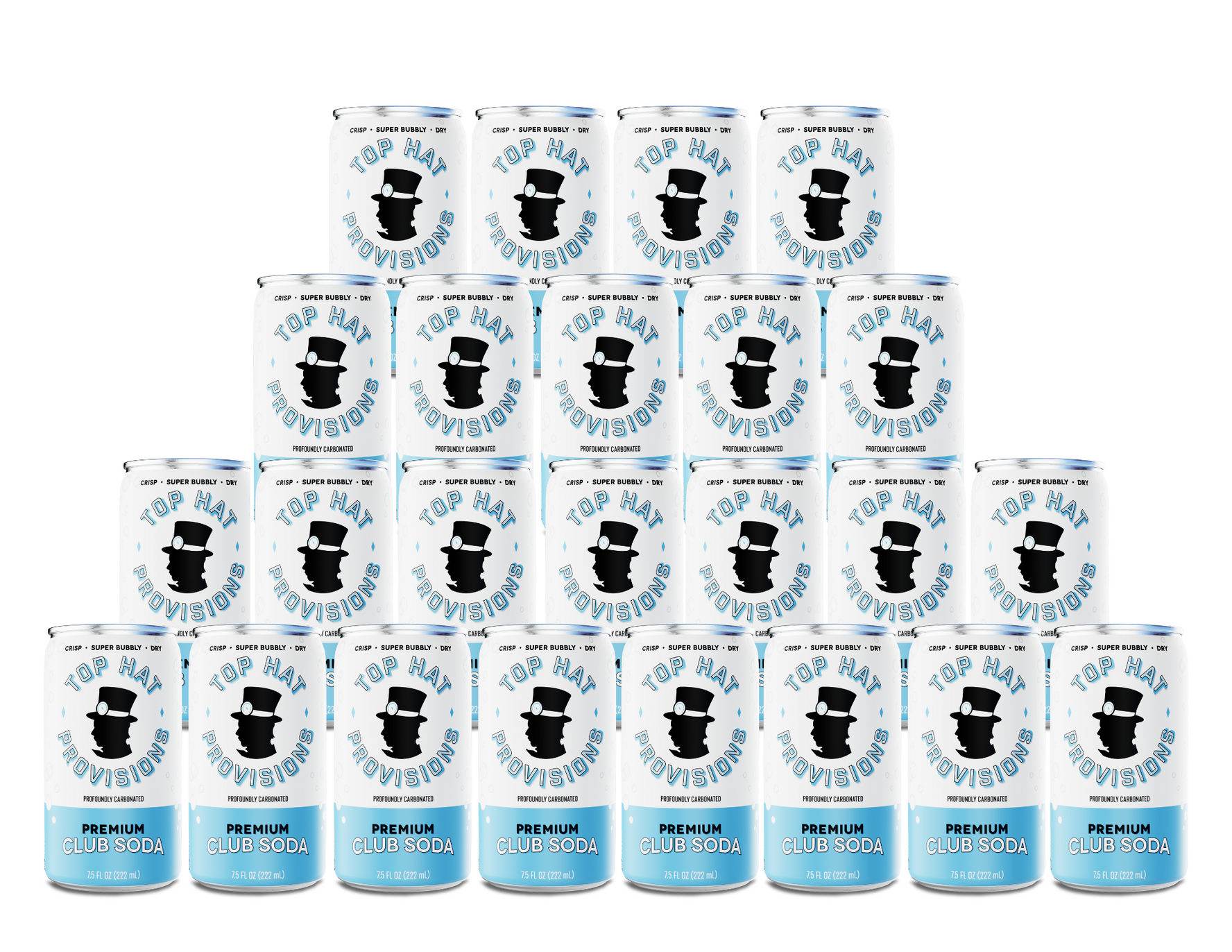 Top Hat Premium Club Soda - 24x7.5oz Case - B2B