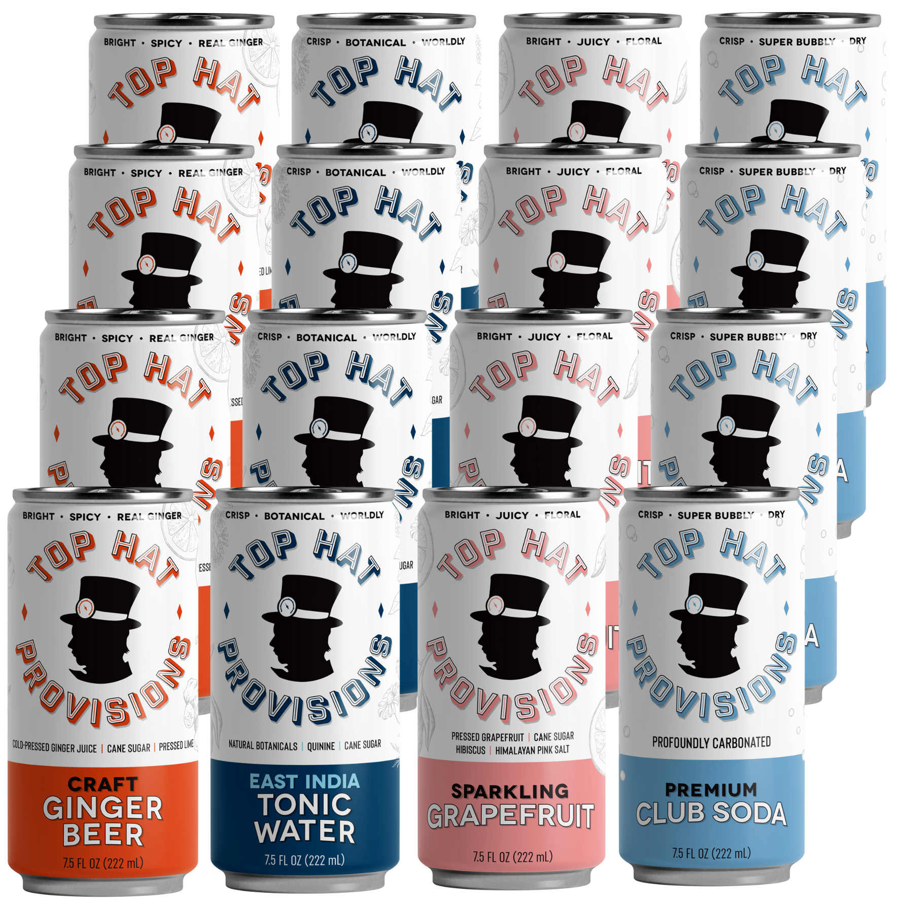 Top Hat Sparkling Drink Mixer Variety Pack