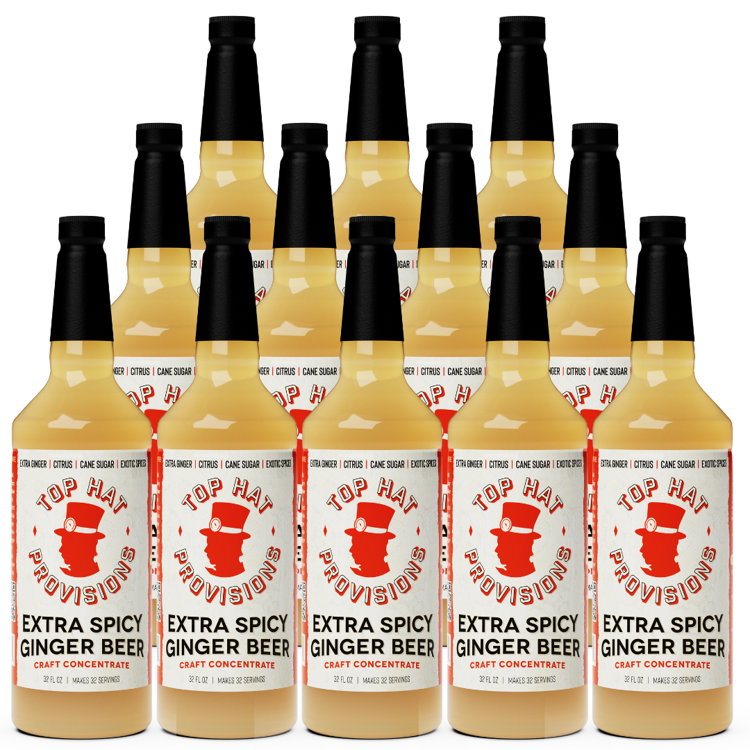 Top Hat Extra Spicy Ginger Beer Syrup & Batching Concentrate - 12x32oz case