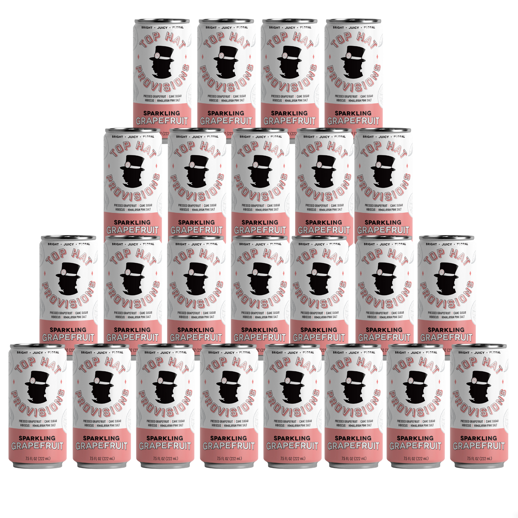 Top Hat Sparkling Grapefruit Soda - 24x7.5oz Case - B2B