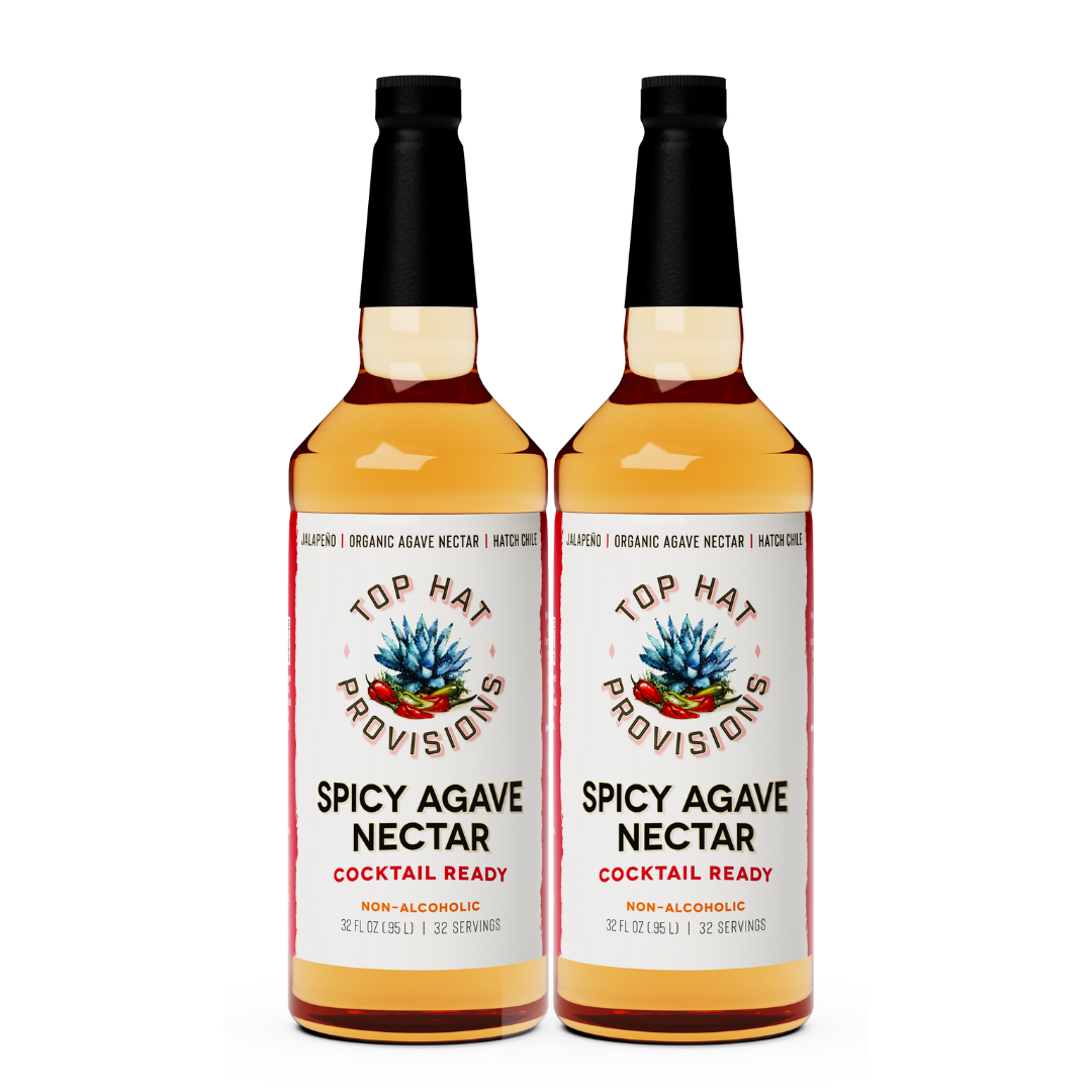 Top Hat Spicy Agave Nectar - Cocktail Ready Hot Agave Syrup