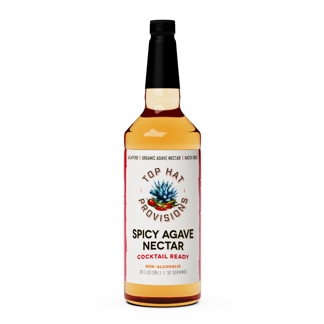 Top Hat Spicy Agave Nectar - Cocktail Ready Hot Agave Syrup