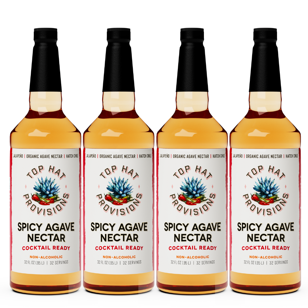 Top Hat Spicy Agave Nectar - Cocktail Ready Hot Agave Syrup
