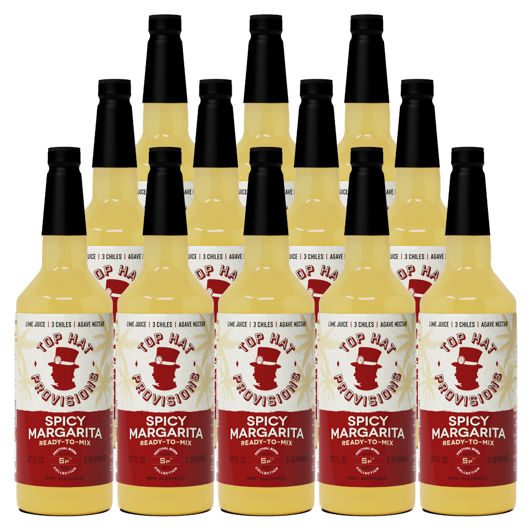 Top Hat Spicy Margarita Mix - Ready to Mix - 12x32oz case B2B