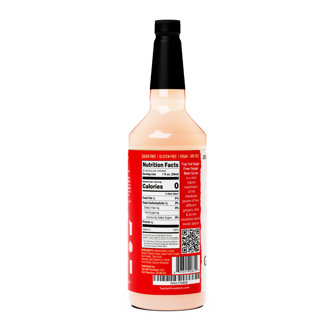 Top Hat Keto Sugar Free Diet Ginger Beer Syrup