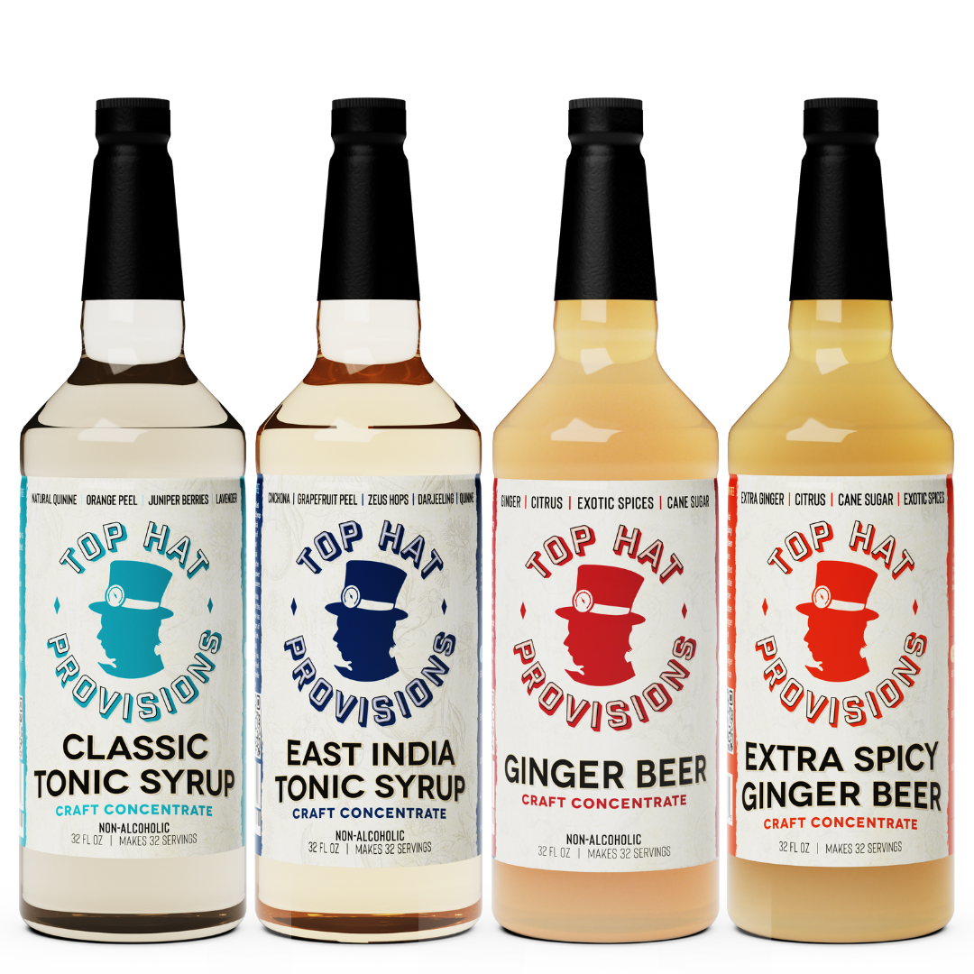 Top Hat Tonic & Ginger Beer Soda Maker Combo Kit - 4pack of 32oz