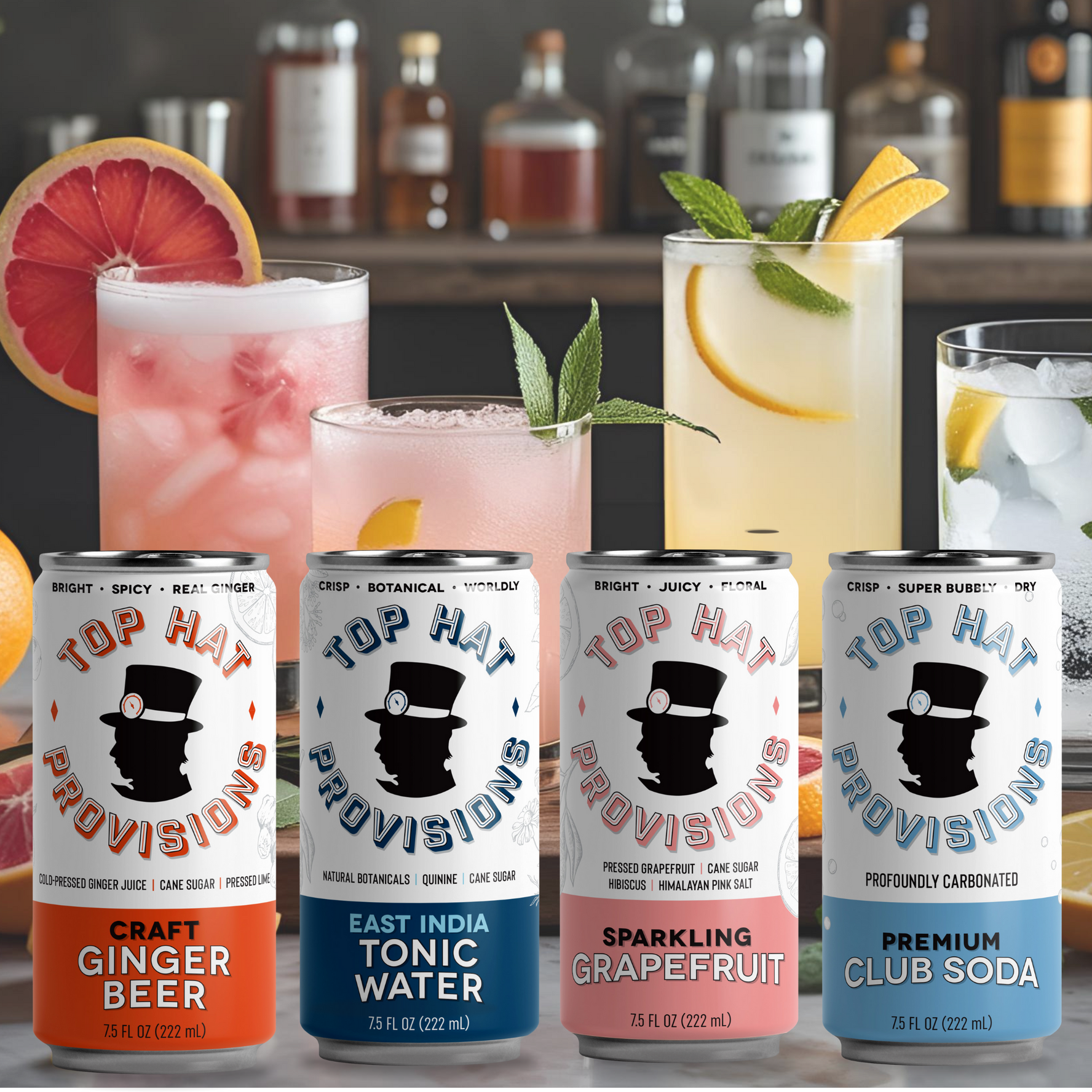 Top Hat Sparkling Drink Mixer Variety Pack