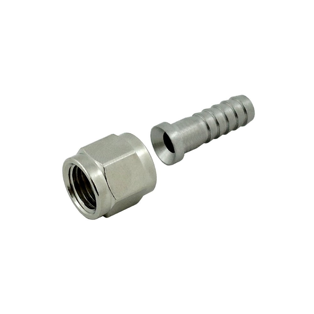 Barbed Swivel Nut Tail Piece for Ball Lock Connector - 5/16" barb x ¼" FFL thread