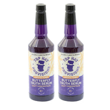 Load image into Gallery viewer, Top Hat Butterfly Truth Serum - Butterfly Pea Floral Extract - Blue Flower Tea Tincture - Alcohol Free Bitters - Unsweetened - Non-Alcoholic - Make Drinks Natural Blue and Indigo Purple - 12x32oz Case
