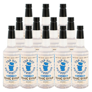 Top Hat Keto Sugar-Free Elderflower Tonic Syrup & 5x Quinine Concentrate - Naturally sweetened with keto friendly / carb free / zero sugar Monk Fruit - 32oz bottle