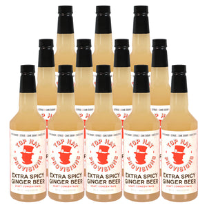 Top Hat Extra Spicy Ginger Beer Syrup & Moscow Mule Batching Mix - 12x32oz case