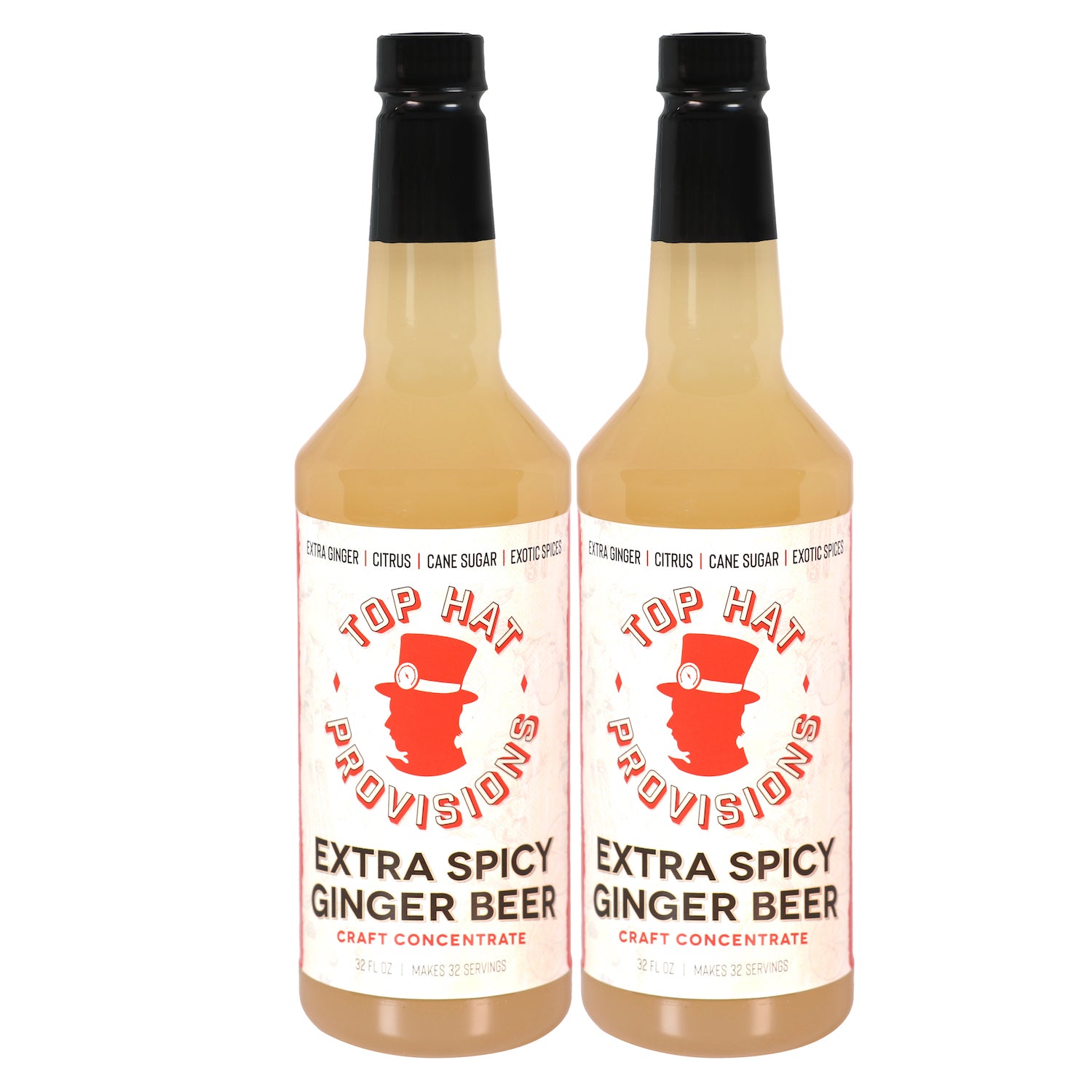 Top Hat Extra Spicy Ginger Beer Syrup & Moscow Mule Batching Mix - 32oz Bottle