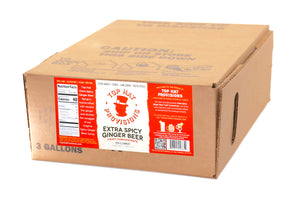 Top Hat Extra Spicy Ginger Beer Syrup BIB - 3 gallon Soda System Bag in Box for Soda Fountain Systems - Makes 18 gallons of Ginger Beer