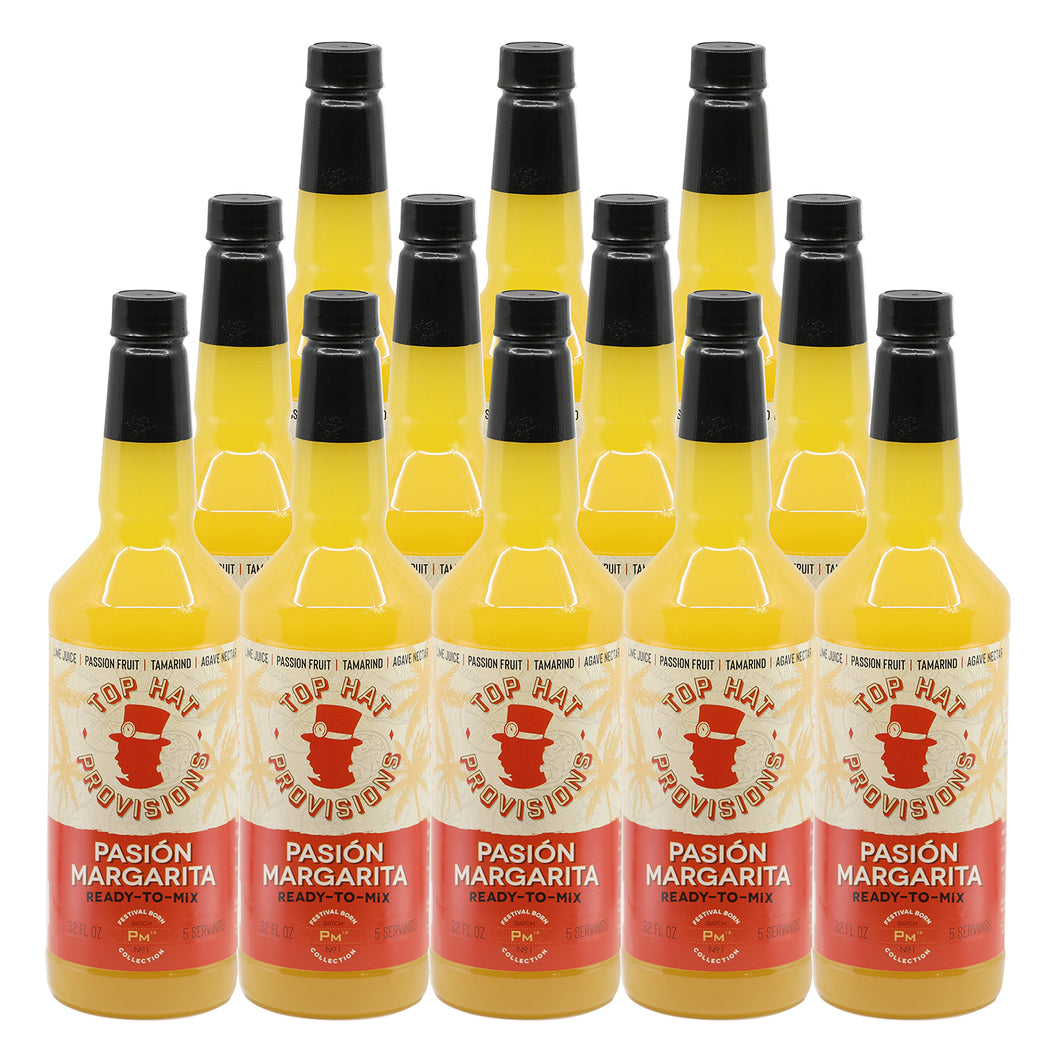 Top Hat Passion Fruit Margarita Mix (Made with real passion fruit & agave nectar) - 12x32oz case
