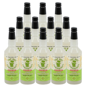 Top Hat Keto Sugar Free Margarita Lime Mix (made with Monk Fruit) - 12 pack of 32oz Bottles (Naturally sweetened with keto friendly / carb free / zero sugar Monk Fruit)